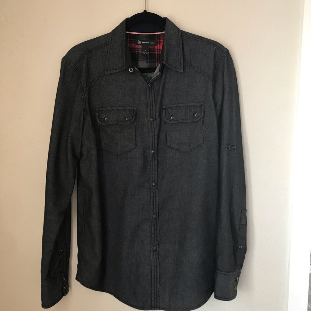 INC men’s casual dress button up shirt size Small